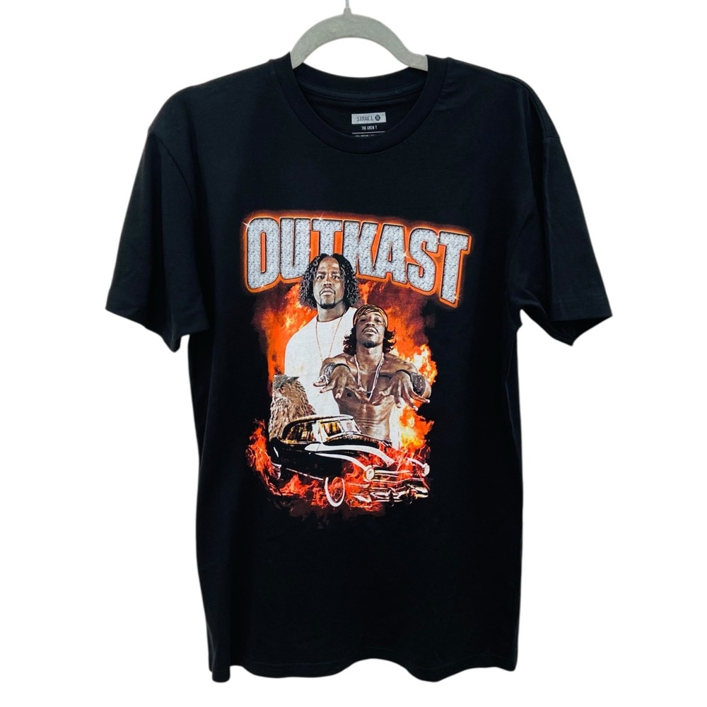 Stance Black Short Sleeve Tee with Artistic Graphic